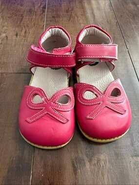 Livie & Luca Girls Hot Pink Bow Mary Jane Shoes